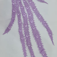 LIGHT PURPLE - Lace Applique Motif - Venise Lace (Peacock)