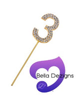 CAKE TOPPER - Rhinestone Numbers
