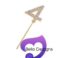 CAKE TOPPER - Rhinestone Numbers