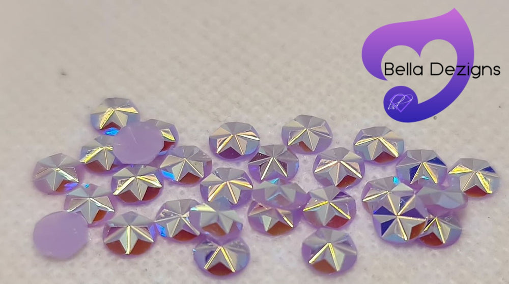 LIGHT PURPLE AB - Resin Snow Flake Flatback Crystal Rhinestones