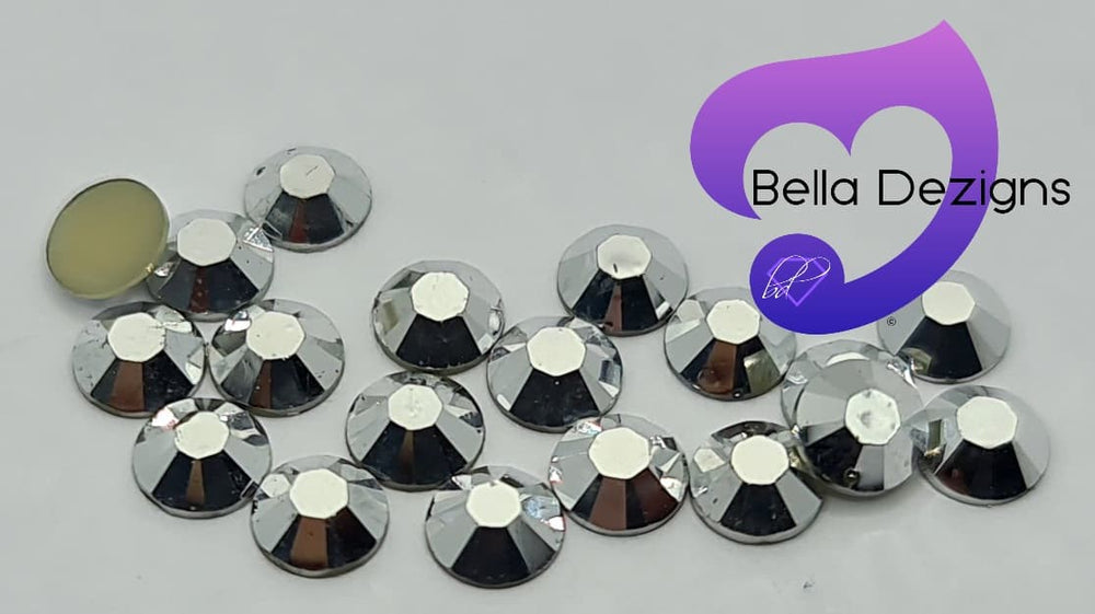 SILVER HEMITITE - Resin Flatback Rhinestones