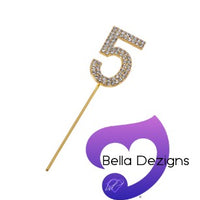 CAKE TOPPER - Rhinestone Numbers