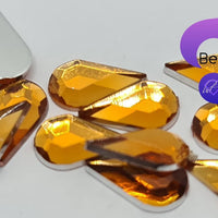 LIGHT COLORADO TOPAZ - 10x6mm Acrylic Tear Drop Flatback Rhinestone