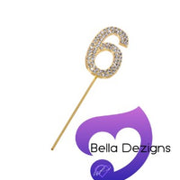 CAKE TOPPER - Rhinestone Numbers
