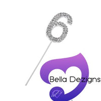 CAKE TOPPER - Rhinestone Numbers
