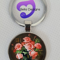 Keyrings - Pink Roses
