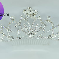 Diamante Hair Comb - Single Flower