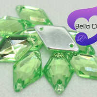 LIGHT PERIDOT - 15x9mm Acrylic Diamond Flatback Rhinestone