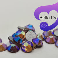 AMETHYST AB - Non Hotfix Flatback Round Crystal Rhinestone