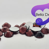 AMETHYST - Non Hotfix Flatback Round Crystal Rhinestone