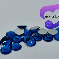 CAPRI BLUE - Non Hotfix Flatback Crystal Rhinestones