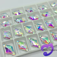 CLEAR AB (RHOMBUS) - Non Hotfix Flatback Crystal Rhinestones