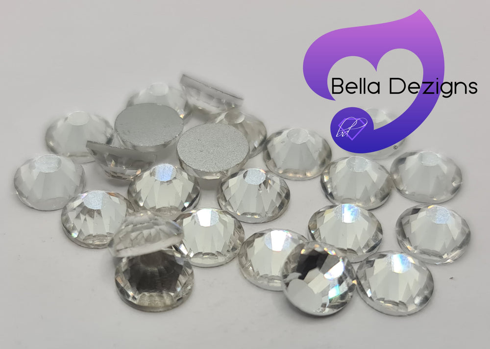 CRYSTAL CLEAR - Non Hotfix Flatback Crystal Rhinestones