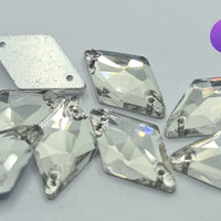 CRYSTAL CLEAR (RHOMBUS) - Non Hotfix Flatback Crystal Rhinestones
