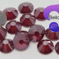 DARK SIAM MOCHA - Non Hotfix Flatback Round Crystal Rhinestones