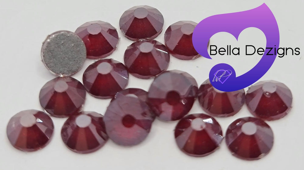 DARK SIAM MOCHA - Non Hotfix Flatback Round Crystal Rhinestones