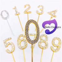 CAKE TOPPER - Rhinestone Numbers