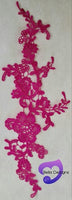 HOT PINK - Lace Applique Motif - Venise Lace (Flower)

