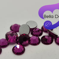 FUCHSIA - Non Hotfix Flatback Crystal Rhinestones