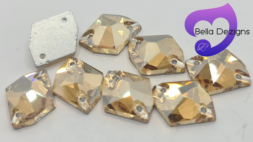 CHAMPAGNE GOLD (COSMIC) - Non Hotfix Flatback Crystal Rhinestones