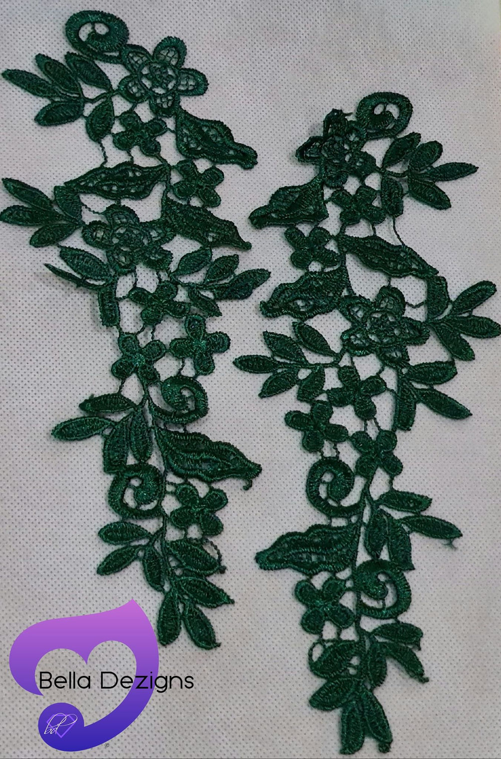 GREEN - Lace Applique Motifs - Spirals