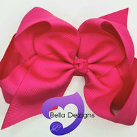 Hair Bows - 6 INCH Fashion Bows (Ribbon)
