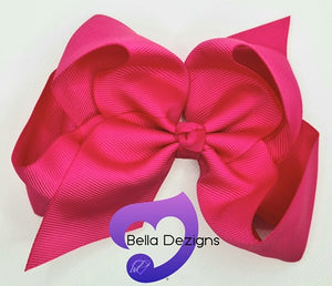 Hair Bows - 6 INCH Fashion Bows (Ribbon)
