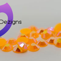 ORANGE AB - Resin Jelly AB Flatback Crystal Rhinestones