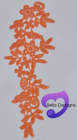 ORANGE - Lace Applique Motifs - Spirals
