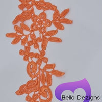 ORANGE - Lace Applique Motifs - Spirals