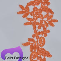ORANGE - Lace Applique Motifs - Spirals