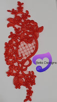 RED - Lace Applique Motif - Bridal Diamond
