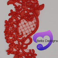 RED - Lace Applique Motif - Bridal Diamond