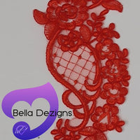 RED - Lace Applique Motif - Bridal Diamond