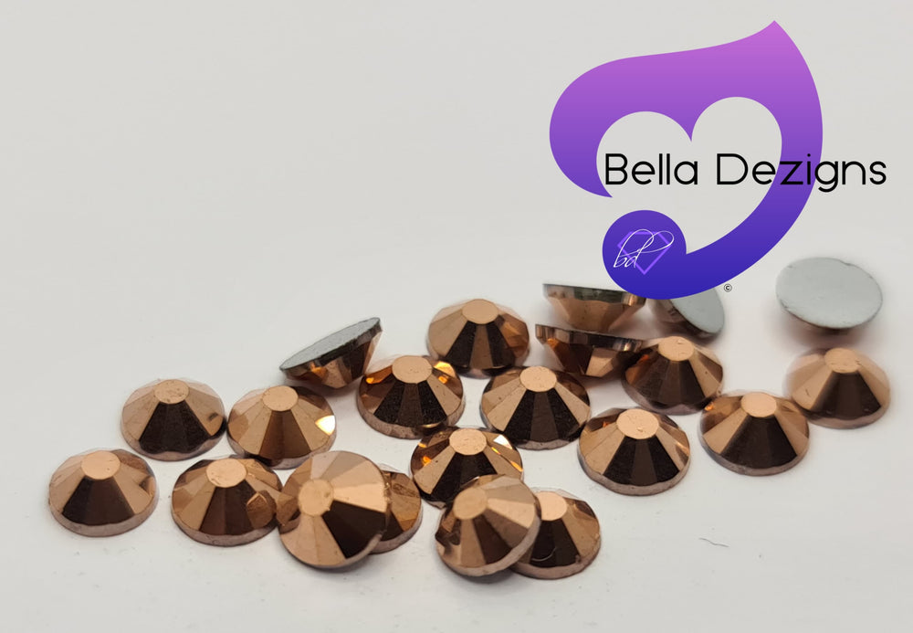 ROSE GOLD - Non Hotfix Flatback Crystal Rhinestones