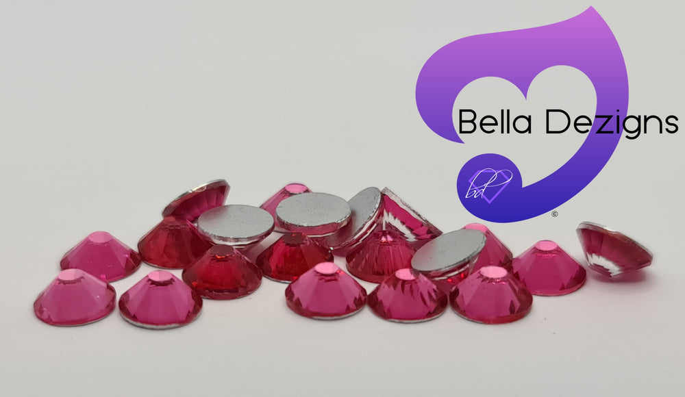 ROSE - Non Hotfix Flatback Crystal Rhinestones
