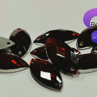 DARK SIAM - 15x7mm Acrylic Horse Eye Flatback Rhinestone