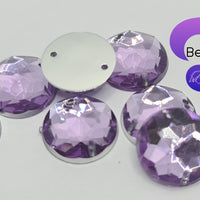 LIGHT PURPLE - 12mm Strass Diamond Acrylic Flatback Rhinestone