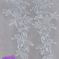 WHITE - Lace Applique Motifs - Spirals