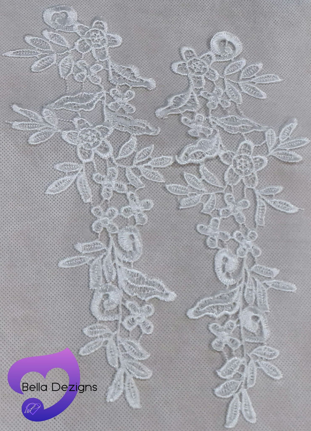 WHITE - Lace Applique Motifs - Spirals
